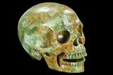 Realistic, Polished Autumn Jasper Skull #127610-2